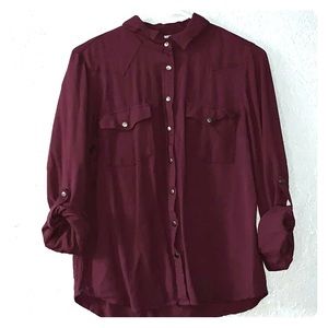 Maroon Button Down
